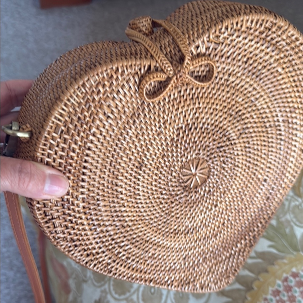 Anthropologie Brown Crossbody Bag with Artisanal Woven Design NWT - Picture 8 of 8